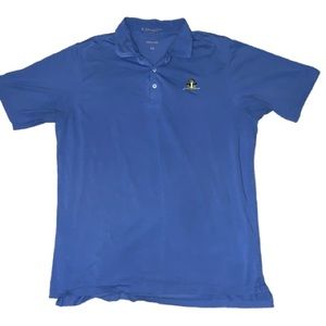 B Draddy USA Pima Cotton Golf Polo. Blue. Medium.